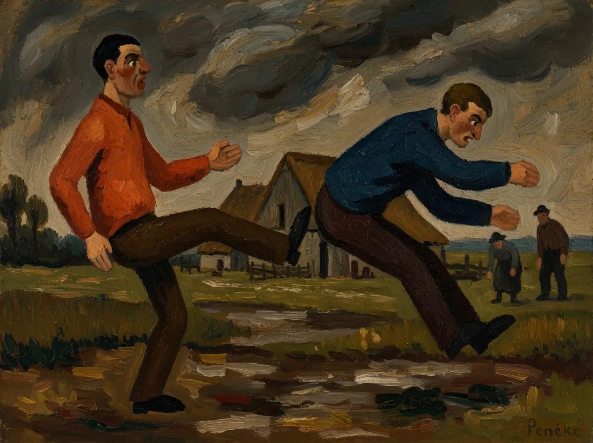 Ne stamp ónner ur hol, nach Constant Permeke