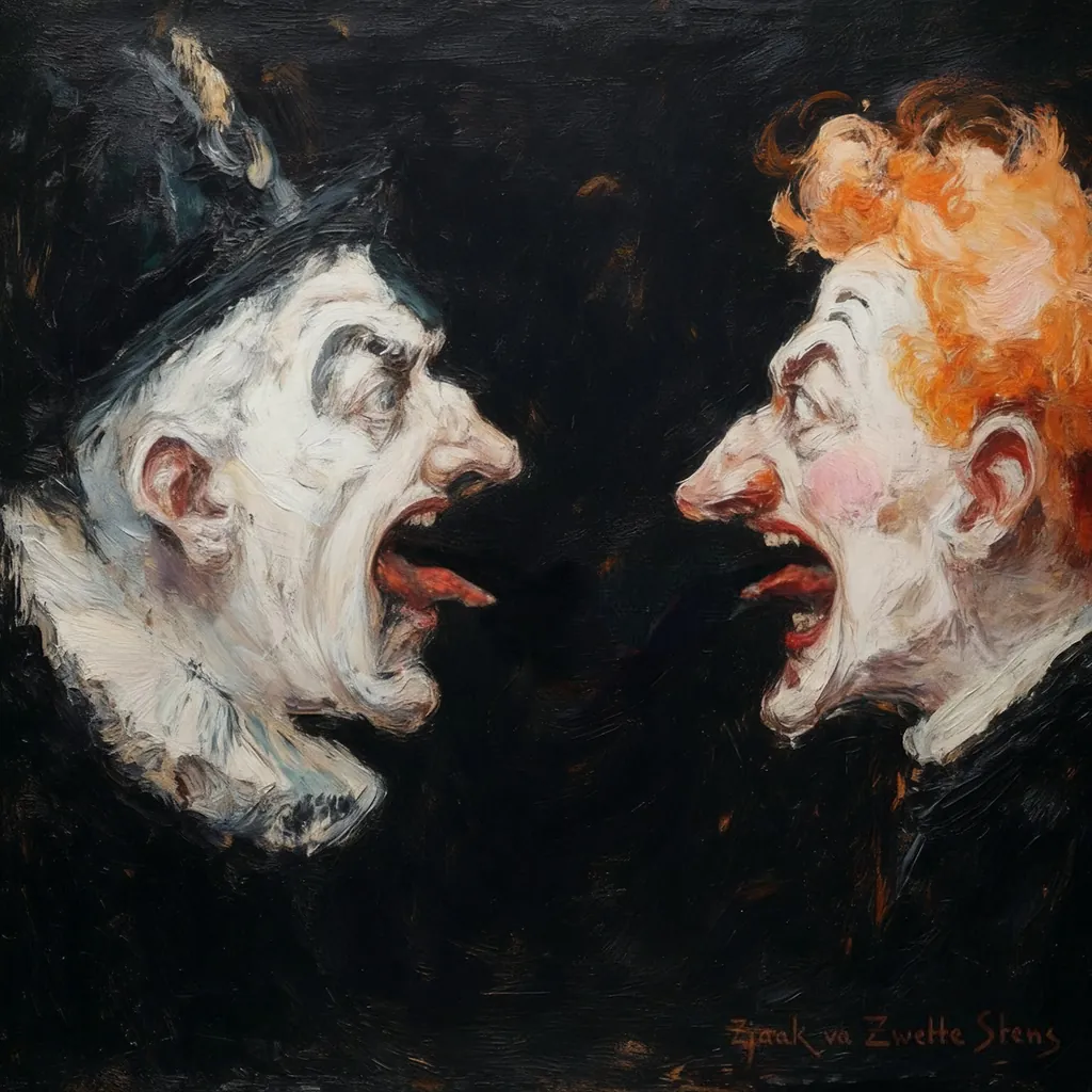 Ö vöel blad hemme, nach James Ensor